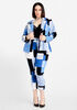 Printed Stretch Twill Ankle Pant, Blue image number 2