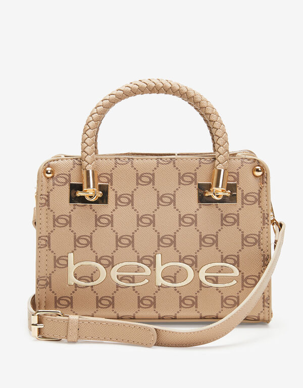 Bebe Briella Small Satchel, Camel Taupe image number 0