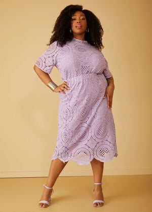 Lace Midi Skirt, Viola image number 0