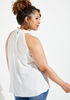 Layered Crepe Halter Top, White image number 1
