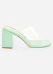 Clear Medium Width Slide Sandals, Mint Green image number 1