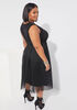 Pleated Tulle Midi Skirt, Black image number 1