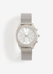 Bebe Silver Rhinestone Dial Watch, Silver image number 0