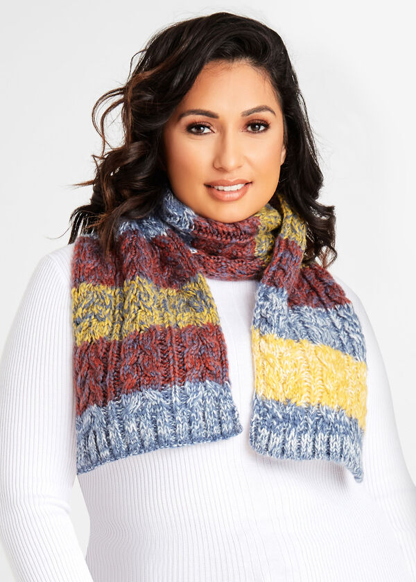 Ombre Cable Knit Scarf, Multi image number 0
