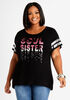 Sequin Soul Sister Graphic Tee, Black image number 0