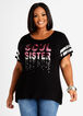 Sequin Soul Sister Graphic Tee, Black image number 0