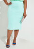 Stretch Crepe Pencil Skirt, Ice Green image number 0