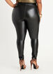High Rise Faux Leather Leggings, Black image number 1