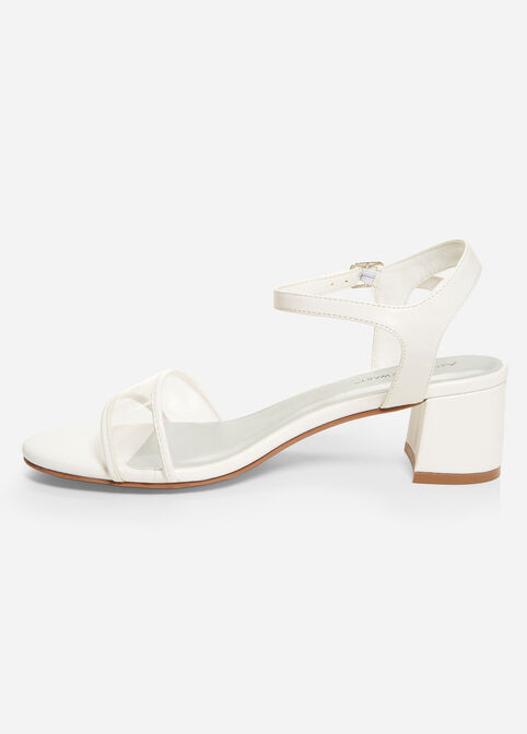 Strappy Wide Width Sandals, White image number 1