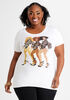 Crystal Embellished Graphic Tee, White image number 0