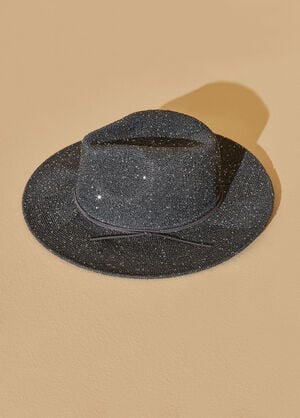Sequined Panama Hat, Silver image number 1