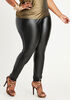 Tall Faux Leather Leggings, Black image number 1