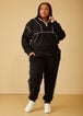 Piped Fleece Pullover, Black image number 3