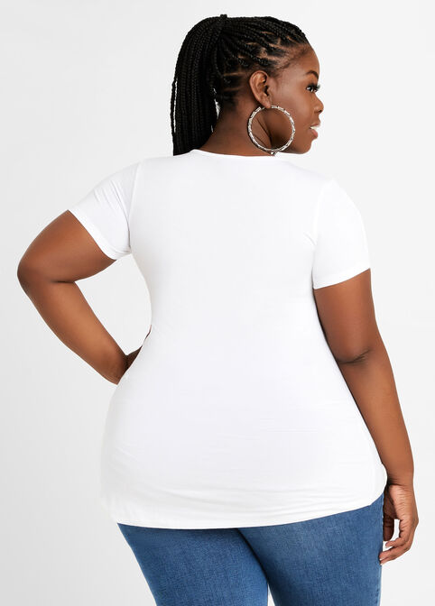 Embellished Confidence Graphic Tee, White image number 2