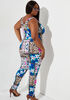 Patchwork Print Catsuit, Multi image number 1
