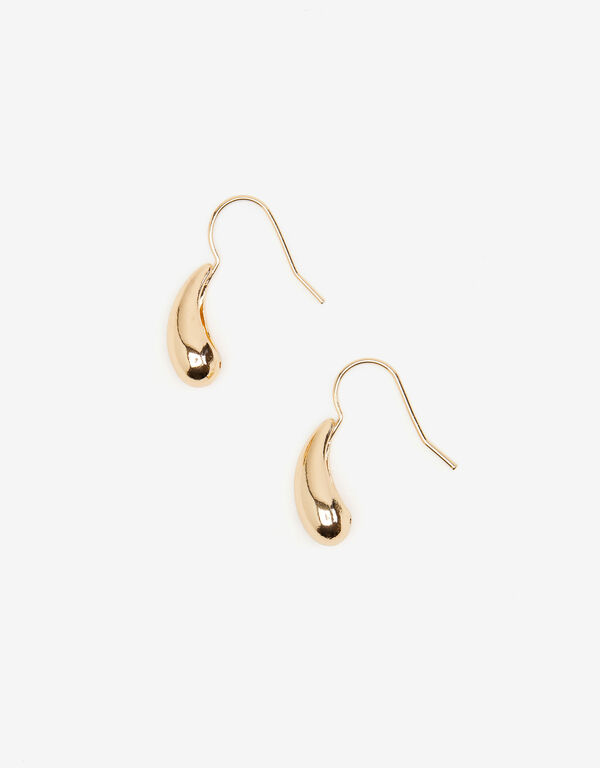 Gold Tone Drop Earrings, Gold image number 0