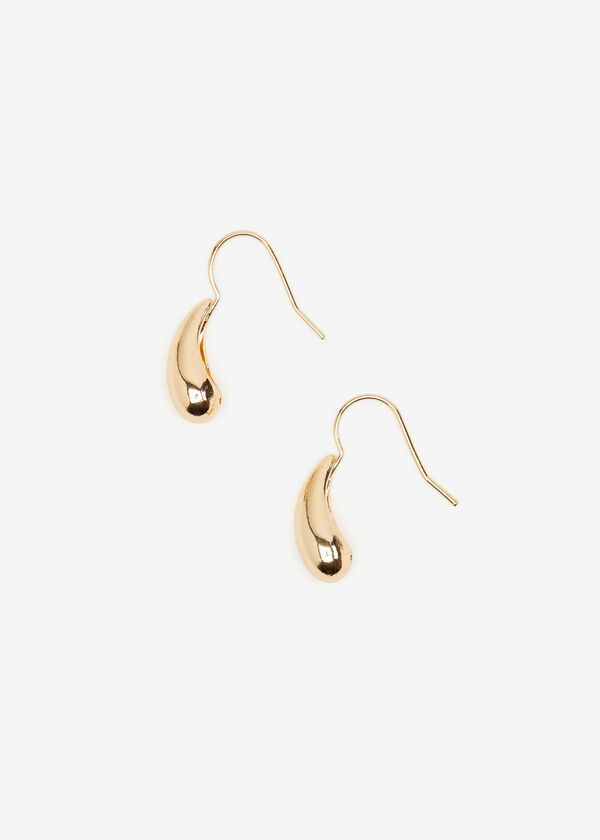 Gold Tone Drop Earrings, Gold image number 0