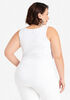 Sleeveless Ruched Side Tank Top, White image number 1
