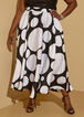 Polka Dot Maxi Skirt, Black White image number 2