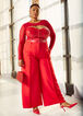 Pintucked Wide Leg Pants, Barbados Cherry image number 0