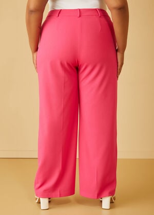 High Rise Crepe Trousers, Pink Peacock image number 1