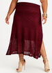 Plus Size Pointelle Knit High Waist Maxi Skirt Crop Sweater 2pc Outfit image number 0