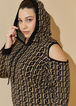 Cold Shoulder Intarsia Sweater, Black Combo image number 2