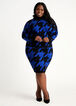Houndstooth Bodycon Sweater Skirt, Sodalite image number 2