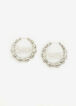 Silver Blessed Bamboo Hoop Earring, Silver image number 0