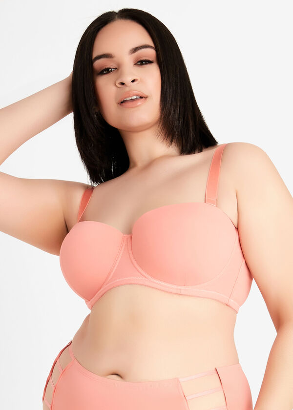 Gentle Lift Convertible Bra, Coral image number 1