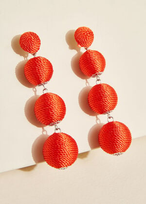 Wrapped Tiered Earrings, Barbados Cherry image number 0