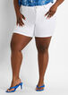 White Shape & Lift Denim Shorts, White image number 0