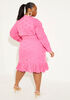 Eyelet Cotton Shirtdress, Fandango Pink image number 1