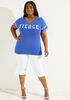 Fierce Embellished Graphic Tee, Bluing image number 0