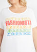 Fashionista Jersey Graphic Tee, White image number 2