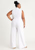 Tall Ruffled Wide Leg Jumpsuit, White image number 1