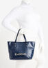 Bebe Fabiola Croc Tote W/ Pouch, Navy image number 3