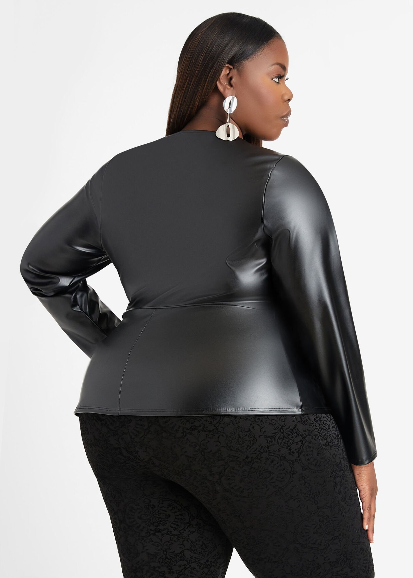 Plus Size Leather Top Vegan Leather Plus Size Leather Tops