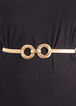 Hammered Ring Stretch Waist Belt, Gold image number 2
