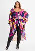 Printed Hi Low Duster, Fuchsia Red image number 0