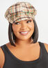 Boucle Tweed Cabbie Hat, Brown Combo image number 0