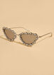 Crystal Tinted Cat Eye Sunglasses, Silver image number 1