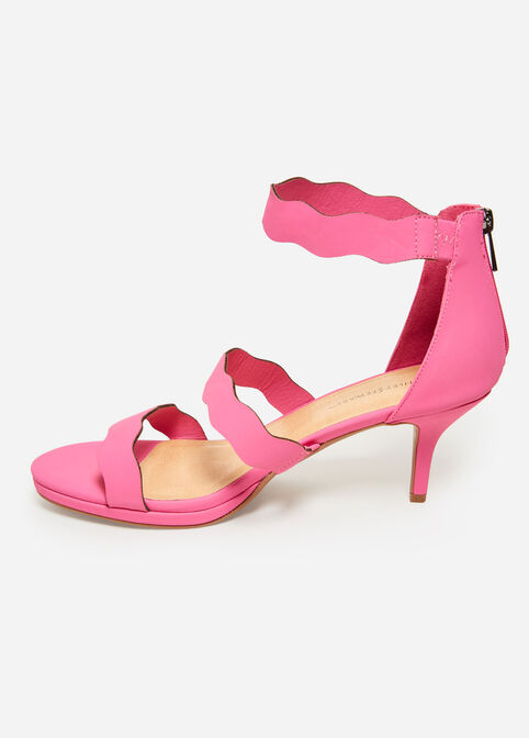 Scalloped Wide Width Sandals, Pink image number 1