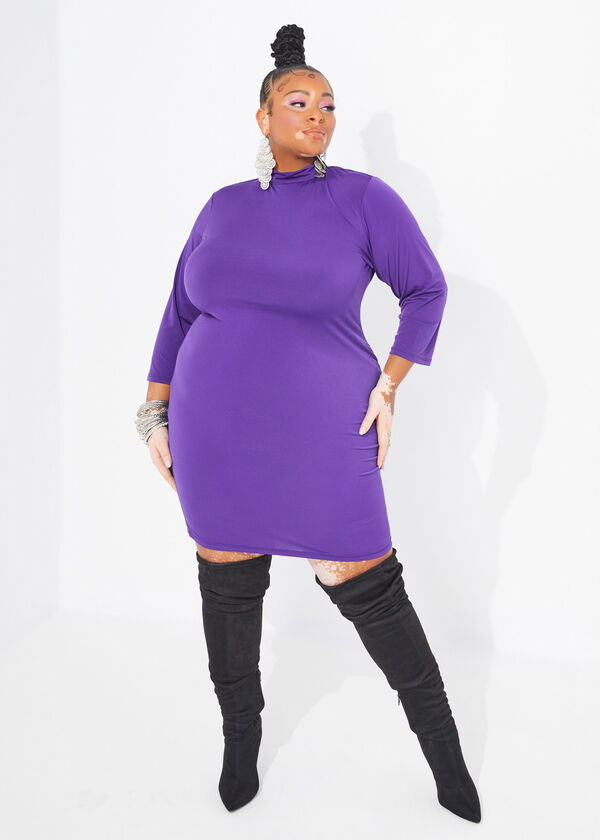 The Liv Bodycon Dress, Purple image number 2