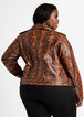 Levis Faux Leather Moto Jacket, Brown Animal image number 1