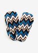 MeMoi Chevron Faux Sherpa Slippers, Blue image number 1