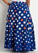 Belted Dot Flared Maxi Skirt, Sodalite image number 1