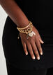 Gold 3 Row Blessed Charm Bracelet, Gold image number 0