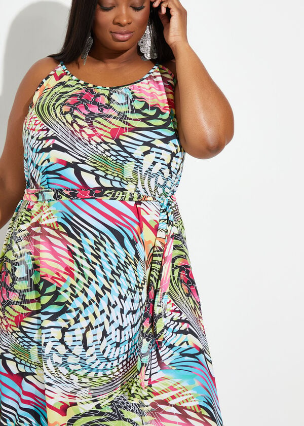 Swirl Print Maxi Dress, Multi image number 2