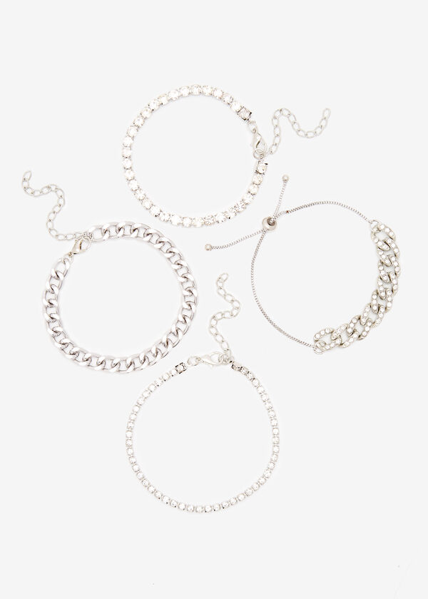Silver Multi Bracelet Set, Silver image number 0